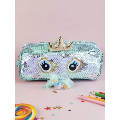 Пенал с пайетками Bright Dreams Русалочка морская волна