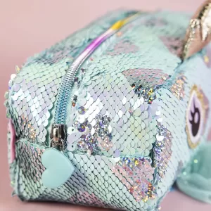 Пенал с пайетками Bright Dreams Русалочка морская волна