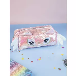 Пенал с пайетками Bright Dreams Сова розовый