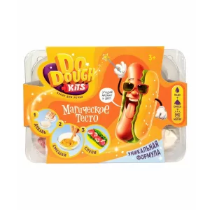 Сухое тесто для лепки, с маркировкой «DO DOUGH kits» набор "Хотдог"