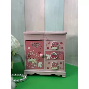 Шкатулка для украшений Зайка с тремя ящиками и дверцей