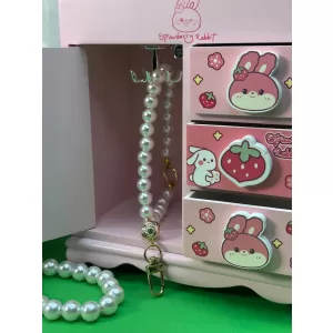 Шкатулка для украшений Зайка с тремя ящиками и дверцей