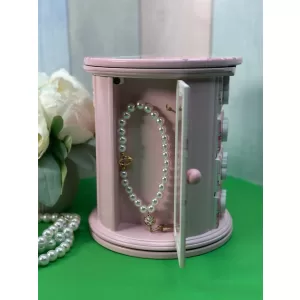 Шкатулка для украшений Зайка цилиндрической формы с тремя ящиками