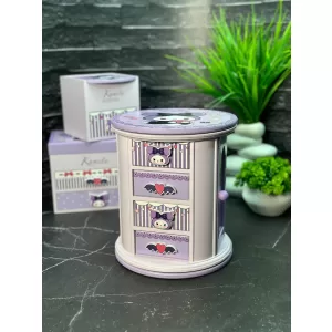 Шкатулка для украшений Куроми Kumito цилиндрической формы с тремя ящиками