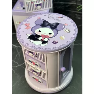 Шкатулка для украшений Куроми Kumito цилиндрической формы с тремя ящиками