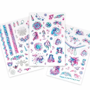 Набор для творчества - временные татуировки для девочки (3 листа) Nebulia