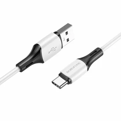 Кабель USB/Type-C Borofone BX79 (1м), силикон, белый