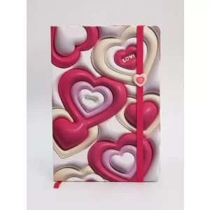 Блокнот (А5) "3D Heart many", white (14.5*21)