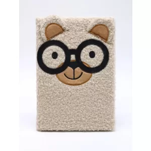 Блокнот плюшевый «Bear with glasses» (21,5*14,5 см)