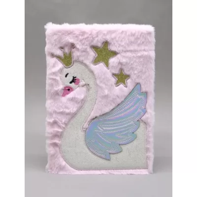 Блокнот плюшевый «Princess Swan» (21,5*14,5 см)