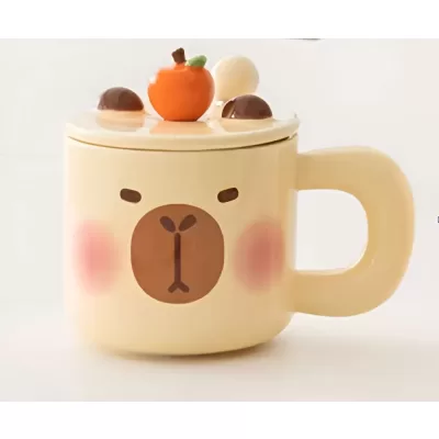 Кружка «Capybara with tangerine», (400 ml)