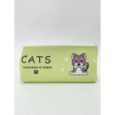 Пенал "Cats collection", green