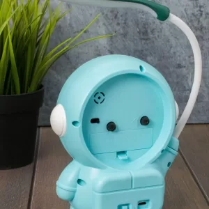 Часы-будильник со светильником «Cheerful cosmonaut», blue (14,5х11,5 см)
