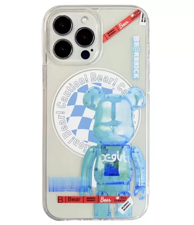 Чехол iP 13 Pro DFANS Design MagSafe Be@rbrick (Clear)