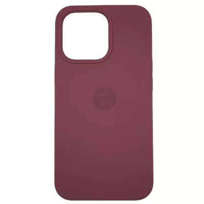 Чехол iP 15 Pro App Silicone (with logo 360) (Бордовый(36))
