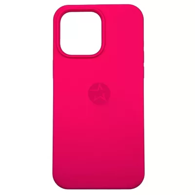 Чехол iP 16 Pro Max App Silicone (with logo 360) (Ярко-Розовый(47))