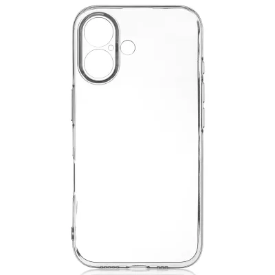 Чехол iP 16 Plus Ультратонкий силикон (Прозрачный)