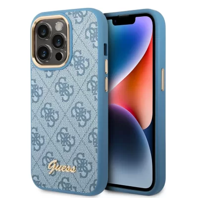 Чехол для iPhone 13 Pro GS Stripe Metal Logo (Blue)