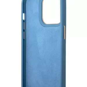 Чехол для iPhone 14 Pro Max GS Stripe Metal Logo (Blue)