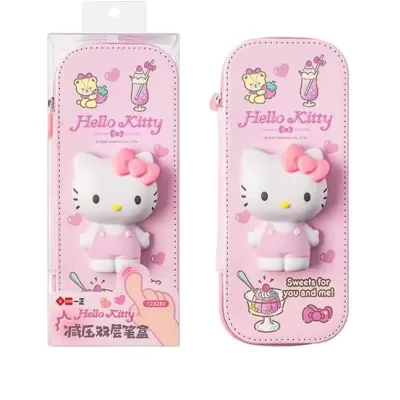 Пенал школьный со сквишем Hello Kitty
