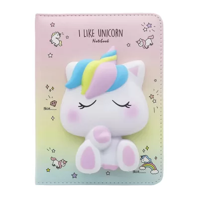 Блокнот со сквишем Единорог I Like Unicorn формат А5 радужный