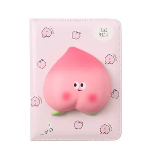 Блокнот со сквишем Персик I Like Peach формат А5 розовый