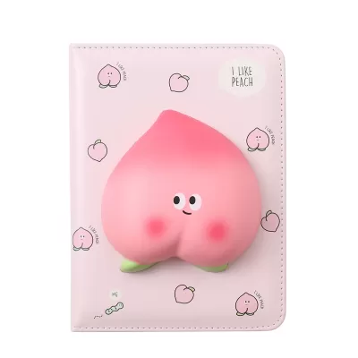 Блокнот со сквишем Персик I Like Peach формат А5 розовый