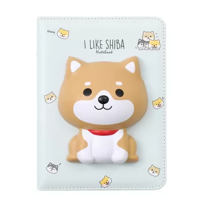 Блокнот со сквишем Шиба Ину I Like Shiba формат А5 белый