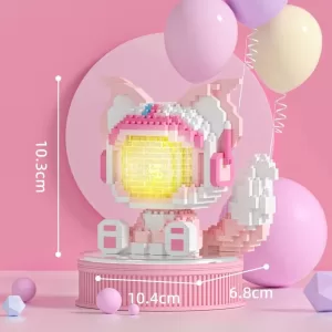 Конструктор 3D Космонавт Лисичка с подсветкой 739 деталей