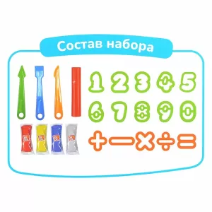 Масса для лепки Joy Doh, набор NUMBER CUTTER SET - УЧИМСЯ СЧИТАТЬ