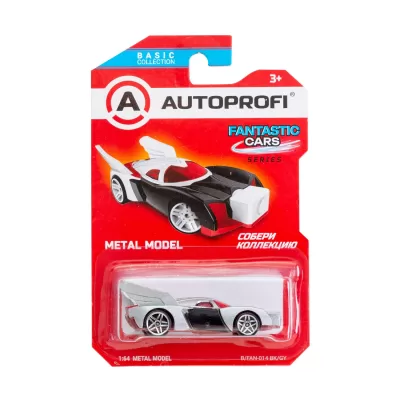 Машинка коллекционная 1:64, Серия FANTASTIC CARS, B/FAN-014, чёрн./серый