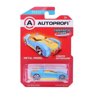 Машинка коллекционная 1:64, Серия FANTASTIC CARS, B/FAN-007, голубой/желтый