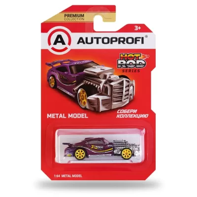 Машинка коллекционная 1:64, Серия HOT ROD, ROD-001, фиолетовый