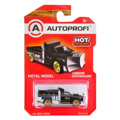 Машинка коллекционная 1:64, Серия HOT TRUCKS, TRU-004, чёрный