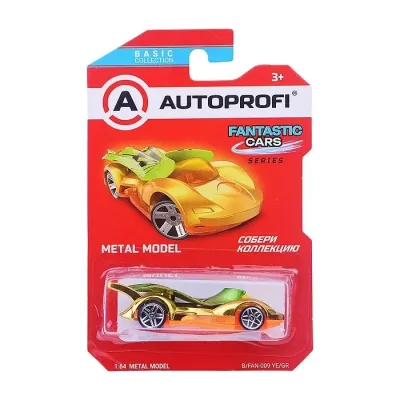Машинка коллекционная 1:64, Серия FANTASTIC CARS, B/FAN-009, желт./зеленый