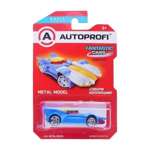 Машинка коллекционная 1:64, Серия FANTASTIC CARS, B/FAN-013, голубой/желтый