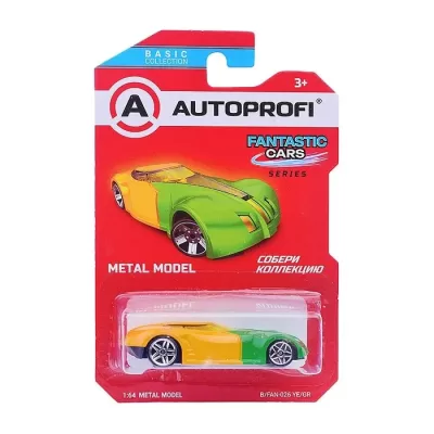 Машинка коллекционная 1:64, Серия FANTASTIC CARS, B/FAN-026, желт./зеленый