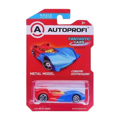 Машинка коллекционная 1:64, Серия FANTASTIC CARS, B/FAN-028, синий/красный
