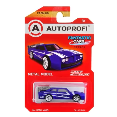 Машинка коллекционная 1:64, Серия FANTASTIC CARS, FAN-001, синий