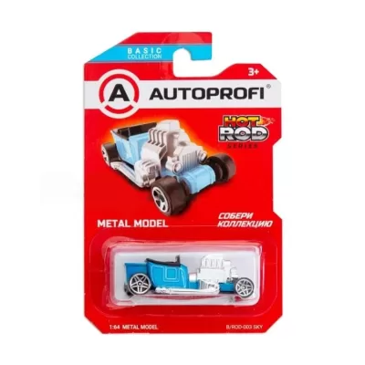 Машинка коллекционная 1:64, Серия HOT ROD CARS, B/ROD-003, голубой