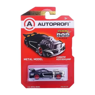 Машинка коллекционная 1:64, Серия HOT ROD, ROD-002, чёрный