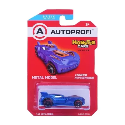 Машинка коллекционная 1:64, Серия MONSTER CARS, B/MNS-001, синий