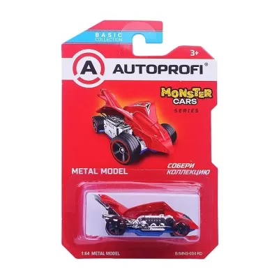 Машинка коллекционная 1:64, Серия MONSTER CARS, B/MNS-004, красный