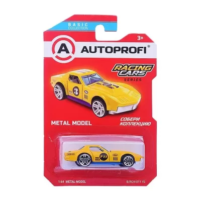 Машинка коллекционная 1:64, Серия RACING CARS, B/RCN-011, жёлтый