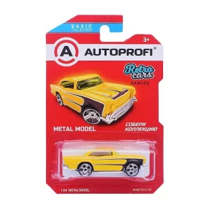 Машинка коллекционная 1:64, Серия RETRO CARS, B/RET-012, жёлтый