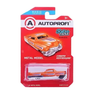 Машинка коллекционная 1:64, Серия RETRO CARS, B/RET-014, оранжевый