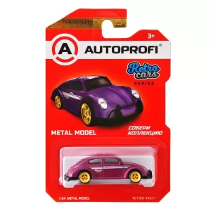 Машинка коллекционная 1:64, Серия RETRO CARS (VW Beetle), RET-002, фиолетовый