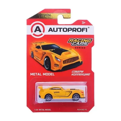 Машинка коллекционная 1:64, Серия Racing Cars, RCN-002, жёлтый