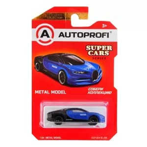 Машинка коллекционная 1:64, Серия SUPER CARS (Bugatti), SUP-004, син./черный