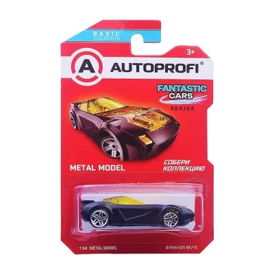 Машинка коллекционная 1:64, Серия FANTASTIC CARS, B/FAN-029, чёрн./жёлтый